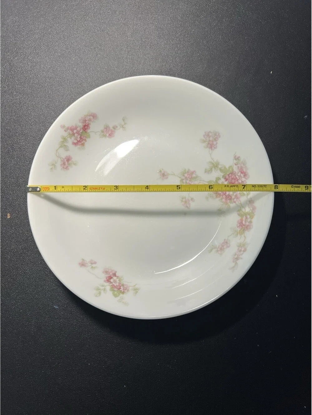 O&EG Royal Austria 1900s Pink Floral Porcelain Set of 12 Rimmed Soup Bowls, 8”